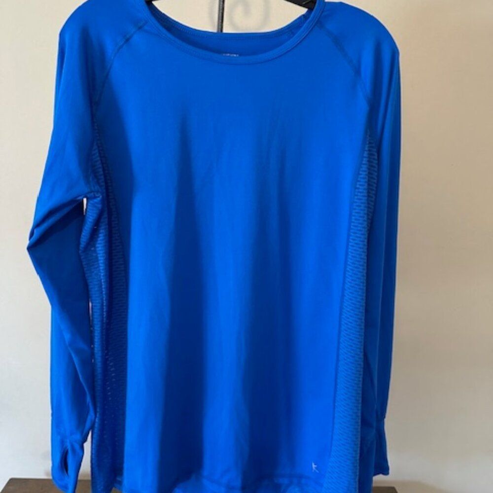 Danskin Blue Long Sleeve Athletic Top 8542 2XL (20)